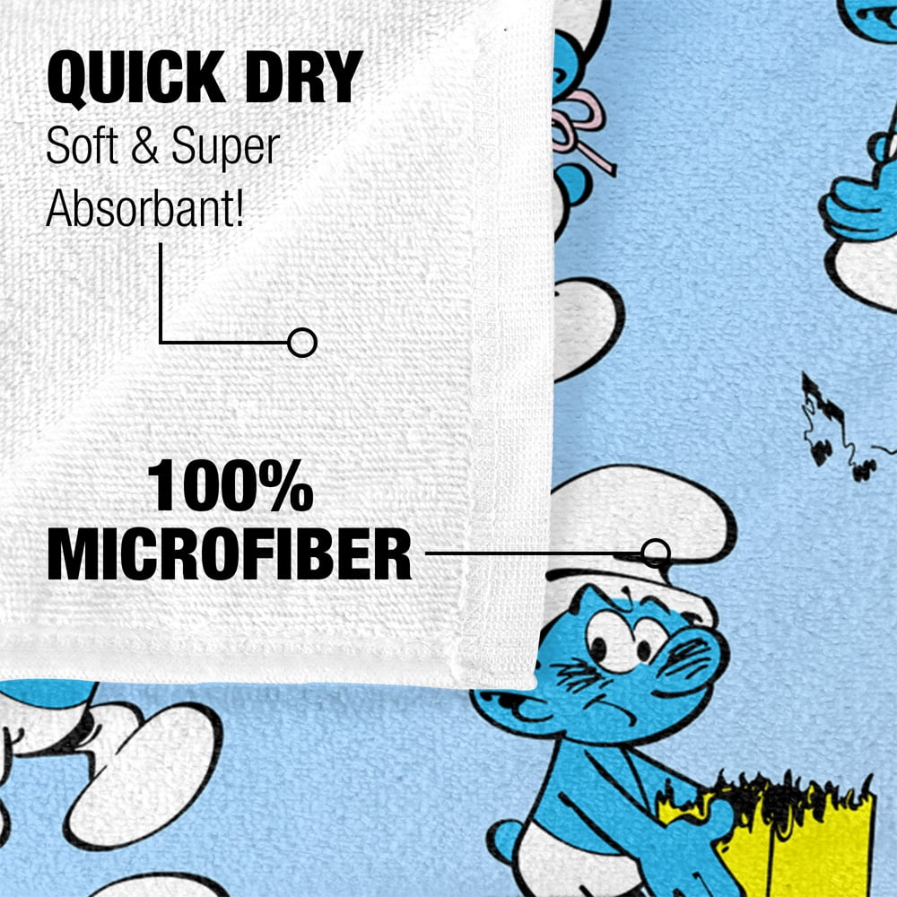 The Smurfs Beach Towel, 30'x60' Smurfs All Over Beach Towel