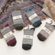 thumbnail image 3 of Men Socks/women Socks,5 Pairs Lady Socks Thermal Knit Warm Casual Wool Crew Winter Socks For Men Women,Gg, 3 of 3