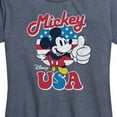 thumbnail image 3 of Disney - Americana - Mickey Mouse USA Flag - Women's Short Sleeve Graphic T-Shirt, 3 of 5