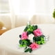 thumbnail image 5 of pstuiky Corona de rosas de imitación para velas candelabro de mesa decoración romántica adornos de corona ideal para festivales y fiestas., 5 of 6