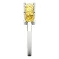 thumbnail image 4 of 2.03 ct Brilliant Princess Cut Natural Citrine 14k White Gold Eternity Band SZ 10, 4 of 6