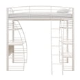 thumbnail image 3 of DHP Studio Twin Loft Bed with Integrated Desk and Shelves, White, 3 of 9