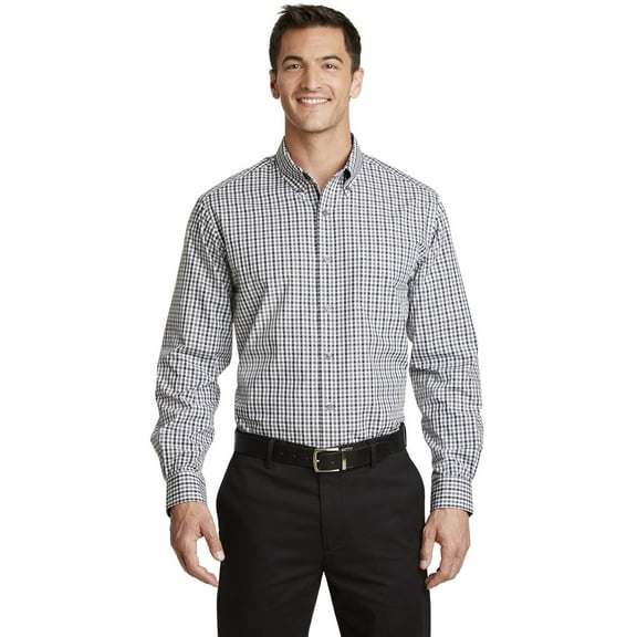 Port Authority Long Sleeve Gingham Easy Care Shirt. S654