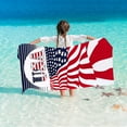 thumbnail image 4 of Independence Day Beach Towel Microfiber Beach Towel for Adults,Lightweight Quick Dry Absorbent Compact Sand Free Beach Towel for Swimming Pool,Camping,Yoga,Travel 55.12x27.56 inch, 4 of 5