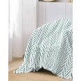 thumbnail image 2 of Turquoise Striped Sofa Couch Covers for Dogs,Washable Sofa Throw Cover Single Slipcovers for Armchair with Tassel,White Geometric Minimalist Boho Striped Couch Protector Towel Blanket Medium 71x91, 2 of 8
