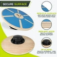 thumbnail image 3 of ProsourceFit Wooden Balance Board Core Non-Slip Wobble Trainer, 3 of 7