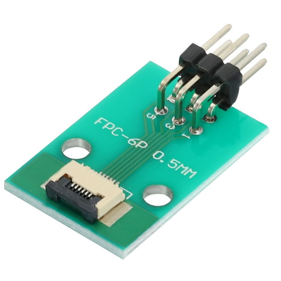 Uxcell FFC FPC Connector Board 6 Pin 0.5mm 2.54mm to 1.0mm 2.54mm DVD PCB Converter Board