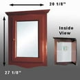 thumbnail image 5 of Renovator's Supply 27" Cherry Hardwood Corner Wall Mount Medicine Cabinet with Mirror, 5 of 5