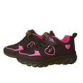 thumbnail image 5 of Ticikt Girls Lightweight Mesh Sneakers with Heart Print Breathable for School & Casual Wear,Black, 5 of 9
