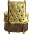 thumbnail image 4 of Gold Round Stool with Tufted Back - Add Comfort and Sophistication to Bedroom Vanity, 4 of 5