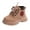 Pink, variant on Kids Cowboy Boots Side Zipper Combat Ankle Boots,Brown 21