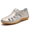 thumbnail image 5 of YOUYEDIAN Sandals for Women Fashion Breathable Cut-Out Versatile Round Toe Hook-and-Loop Flats Casual Non Slip Walking Shoes, 5 of 5