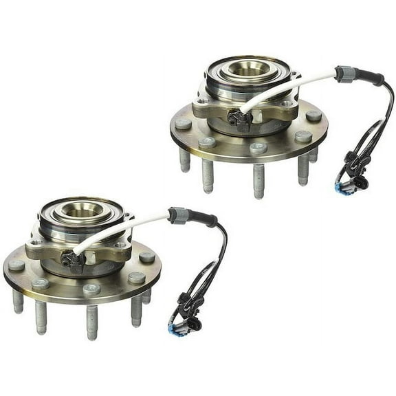 Front Wheel Bearing Hub Assembly Set of 2 - Compatible with 2001 - 2006 Chevy Silverado 2500 HD RWD 2002 2003 2004 2005