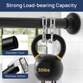thumbnail image 2 of Sindcom No Drill Shower Curtain Rod 30 to 88 Inches Matte Black, 1 Inch Stainless Steel Adjustable Spring Tension Rods No Drill for Bathroom, Closet, Window, Room Divider, Never Rust, Non Slip, 2 of 11