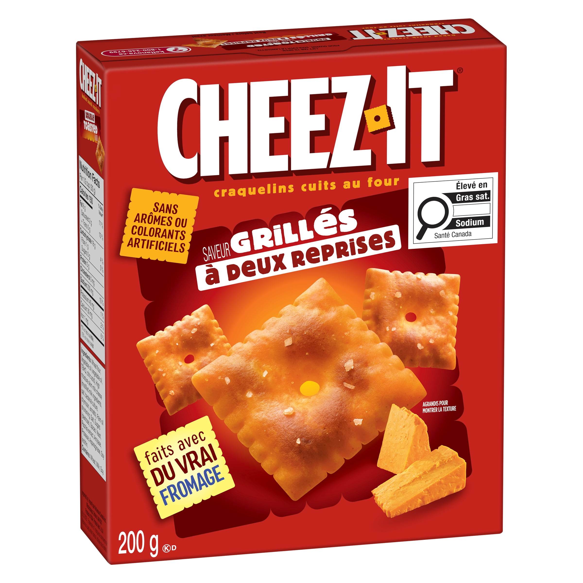 Cheez-It* Baked Snack Crackers Double Toasted Flavour 200 g, Perfect for game time, party spreads, lunches, evening snacking and more - the cheesy options are endless.