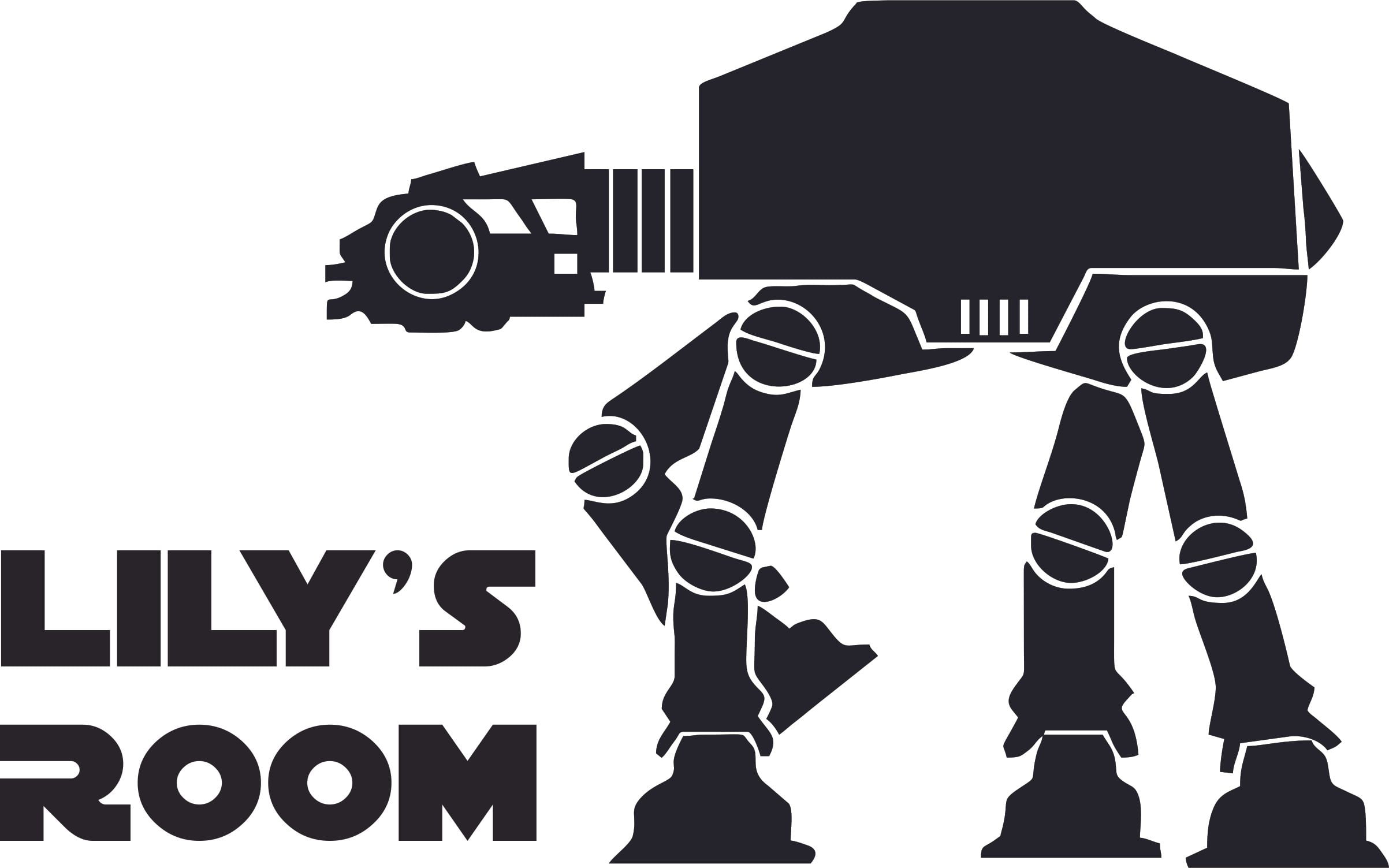 Star Wars Atat Robot Cartoon Character Customized Wall Decal Custom