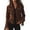 F01-Coffee, variant on FYDUU Women's Fringe Leather Jackets Fall Fashion 2025 Tassel Cropped Jacket Slim Fit Lapel Collar Autumn Winter Outerwear Coats Comfy Down Jackets