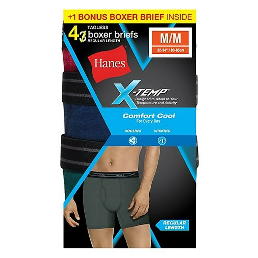 Hanes - Hanes Men's X-Temp Comfort Cool Boxer Brief 4-Pack (Includes 1 ...