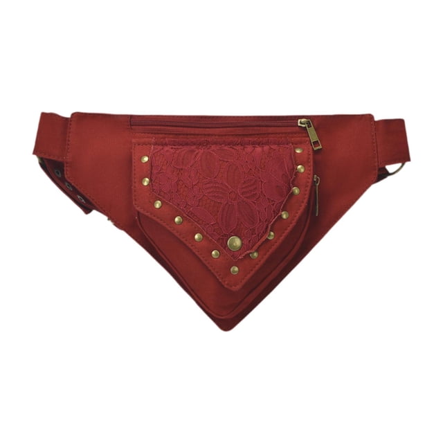Bolsa de cintura de cintura de cadera Accesorios de vestuario accesorios de la de la de la caramilla de almacenamiento bolso de Rojo