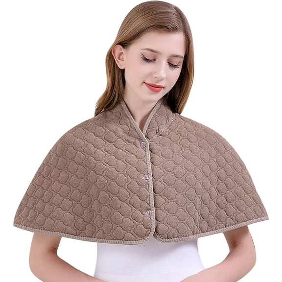 Kukuzhu Women Warm Shoulder Shawl Cape Soft Neck Heat Wrap Shoulder Warming Pad Thick Wheelchair Care Warmer Blanket