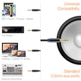 thumbnail image 3 of SABRENT 3.5mm Gold Plated Premium Auxiliary Male to Male AUX Cable [Step Down Design] 1 Foot (CB-AUXS), 3 of 7