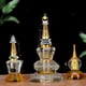 thumbnail image 3 of Matsuzay Estatua de Buda grabada tibetana hecha de cristal Natural dorado, regalo para curar y limpiar la negatividad Decoración del hogar, 3 of 6