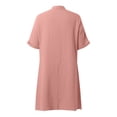 thumbnail image 5 of Afdoent Dresses For Women 2026 Casual V Neck Dress With Pockets And Buttons Comfortable Everyday Spring Summer Dress Flowy Relaxed Fit Travel Outfits, 5 of 5