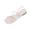 thumbnail image 2 of Xdegoge Womens Low-Heeled Sandals Open Toe Summer Dress Flat Slip On Slides Casual Fashion Breathable Shoes for Holiday Outdoor Occasions, 2 of 6