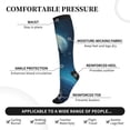 thumbnail image 3 of Lsque Night Sky Moon Dolphin Pattern Sport Compression Socks for Men & Women 15-20 mmHg Knee High Nurse Pregnant Running Medical and Travel Athletic, 3 of 6