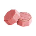 thumbnail image 3 of Caja para Anillos de Boda, Estuche Elegante y , Hexagonal, Caja para Pendientes, Anillos, Portador, Caja de Exhibición, Joyero de Franela para Propuesta de Cumpleaños Rosado Sunnimix Estuche para anillos, 3 of 8