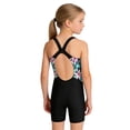 thumbnail image 4 of Aislor Girls One Piece Sleeveless Open Back Swimsuit Shorty Swim Jumpsuit For Beach Pool Swimming Bathing Suit Pink Lily&Black 8, 4 of 7