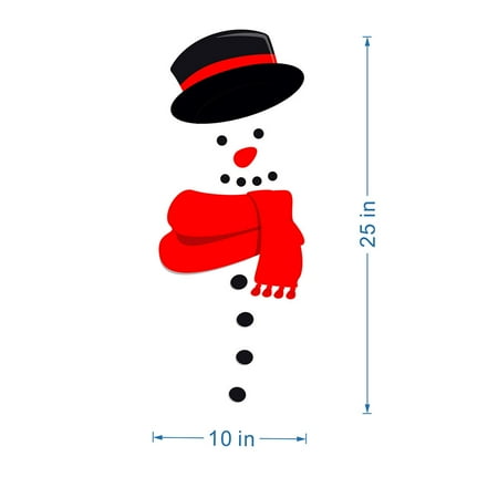 

Christmas Snowman Expression Magnetic Refrigerator Sticker Holiday Decoration DIY cartoon Garage door Waterproof wall sticker