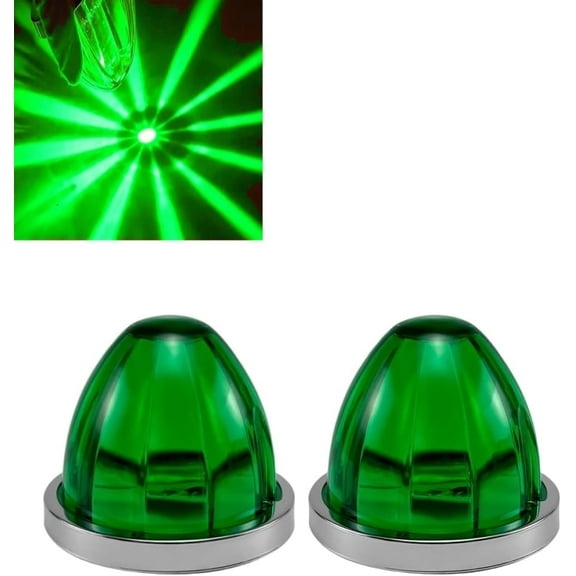 Lighting Watermelon Light, 2pcs Led Watermelon Lights For Semi Truck, Water Melon Trailer Side Marker Lights, for Trailers, Trucks, Campers, Boats(2Green)