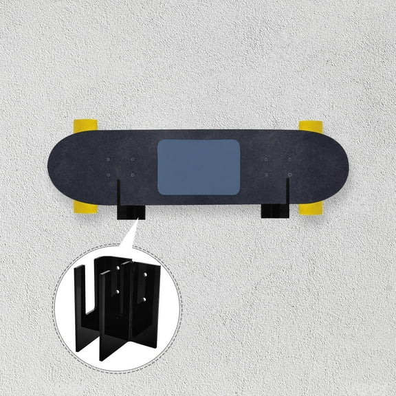 LEORX 1 Set Skateboard Deck Wall Mount Acrylic Black Holder for Snowboard and Skiing