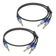thumbnail image 4 of 6.35mm 1/4inch Splitter Adapter Cable Male to Double Male Single Channel/Double Channel Stereo Y Type Cord Wire, 4 of 9