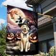 thumbnail image 3 of Spooky Halloween Night Witch Golden Retriever Glowing Pumpkins House Flag 28x40in Double Sided Goldens Dog Lover Gifts Idea Outdoor Decor - 12015, 3 of 5