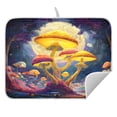 thumbnail image 5 of Ryvnso Magic Mushroom Forest Dish Drying Mat for Kitchen Countertop 18x24 Large Dish Pad Drainer Rack Dish Sink Mats, 5 of 7