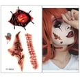 thumbnail image 2 of 24 Sheets Halloween Tattoo Sticker Horrible Body Scar Tattoo Temporary Sticker, 2 of 7