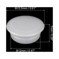 thumbnail image 2 of Uxcell 100Pack 12mm(15/32") Dia Plastic Screw Hole Plugs Thread Type Covers, Clear, 2 of 6
