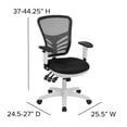 thumbnail image 5 of Flash Furniture Nicholas Ergonomic Mid-Back Swivel Office and Gaming Chair, Black, 5 of 16