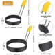 thumbnail image 4 of 4 Pack Stainless Steel Egg Rings Set Non Stick Egg Cooking Ring Kitchen Cooking, 4 of 5