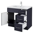 thumbnail image 4 of Cutler Kitchen and Bath Manhattan 36" Wood/Marble Bathroom Vanity in Blue, 4 of 5