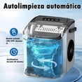 thumbnail image 5 of Fabricador de Hielo de Encimera, Máquina de Hielo Portátil con Autolimpieza, 26.5lbs/24Hrs, 9 Cubitos de Hielo en 6 Minutos, Cesta y Cuchara para Hielo, Ideal para Casa, Cocina, Bar, Camping, 5 of 5