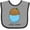Heather and Black, variant on Inktastic Little Spud Blue Boys or Girls Baby Bib