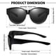 thumbnail image 5 of Gafas de sol URUMQI polarizadas UV400 para mujeres, que se colocan sobre lentes, 5 of 7
