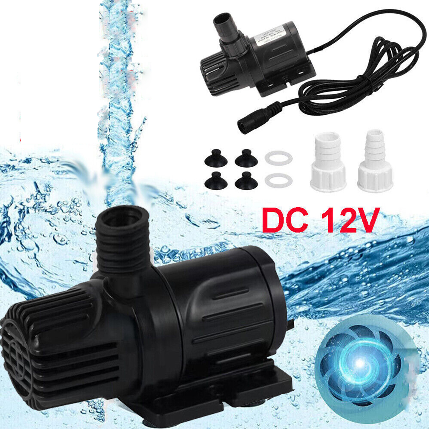 Small High Pressure Automatic DC 12V Brushless Submersible Water Pump