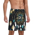 thumbnail image 2 of Kdxio Boho Dreamcatcher Print Mens Sleep Shorts Bottoms Soft Comfy Pajama Wear Pants with Drawstring Pockets, 2 of 5