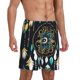 thumbnail image 2 of Balery Boho Dreamcatcher Pantalones cortos de pijama de punto de algodón para hombre con cinturilla y bolsillos-XX-Large, 2 of 6