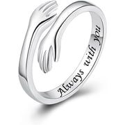 Ozmatip Adjustable Hug Ring, Sterling Silver