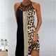 thumbnail image 5 of Vestido Vestido ajustado para mujer Asimétrico ahuecado Impreso Traje diario (Caqui XXL) Ygjytge Caqui T XXL para Mujer, 5 of 8